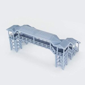 Outland Models Railway Scenery Overhead Footbridge (with Canopy) 1:160 N Scale