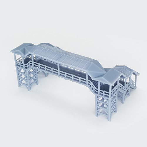 Outland Models Railway Scenery Overhead Footbridge (with Canopy) 1:160 N Scale