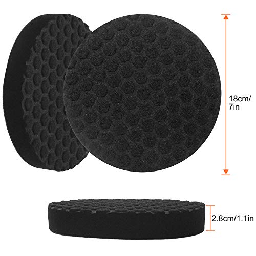 LANIAKEA 5 Pcs Buffing Pads 7 Inch Polishing Pads Kit 180mm Car Sponges Buffing Wheel for Car Buffer Polisher Detailing Repair Waxing Sanding