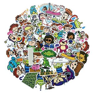 50 pcs toy story waterproof stickers，laptop and water bottles stickers set for decorating--for water bottles skateboard laptop suitcases car bumper，suitable for teenagers, girls, boys, kid (toy story)