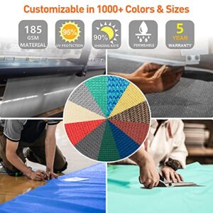 Artpuch Sun Shade Sails 20'x20'x20' Canopy, 185GSM Triangle Shade Sail UV Block for Patio Garden Outdoor Facility and Activities