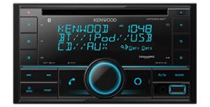 kenwood dpx504bt double din in-dash cd receiver with bluetooth | car stereo cd receiver with amazon alexa voice control | high-contrast 3-line display with variable-color illumination