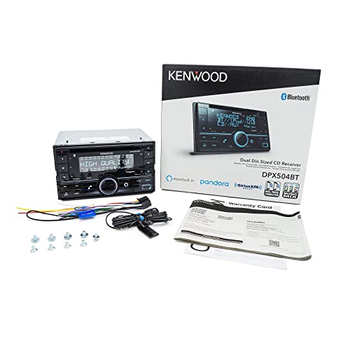 Kenwood DPX504BT Double DIN in-Dash CD Receiver with Bluetooth | Car Stereo CD Receiver with Amazon Alexa Voice Control | High-Contrast 3-line Display with Variable-Color Illumination