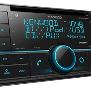 Kenwood DPX504BT Double DIN in-Dash CD Receiver with Bluetooth | Car Stereo CD Receiver with Amazon Alexa Voice Control | High-Contrast 3-line Display with Variable-Color Illumination