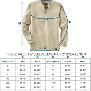 Venado Long Sleeve Shirts for Men – Flex Henley Shirts for Men Outdoor Wear (XX-Large Tall, Oatmeal)