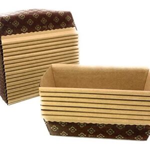 KITCHEN SUPPLY WHOLESALE Junior Loaf Pan Italian Paper Bakers (25-pack, 6 x 2.5 x 2 Inch)