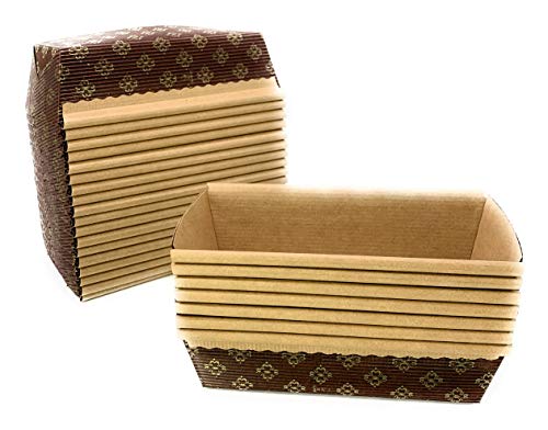 KITCHEN SUPPLY WHOLESALE Junior Loaf Pan Italian Paper Bakers (25-pack, 6 x 2.5 x 2 Inch)