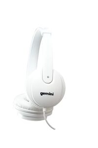 gemini sound dj equipment djx-200 technical for mixing beats professional studio drums over the ear audio dj recording monitor headphones, white closed back