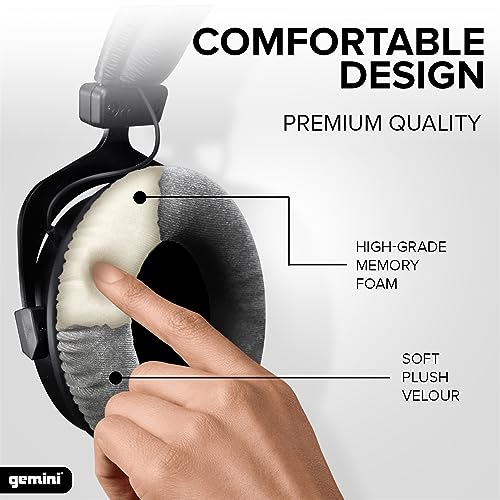 Gemini Sound DJ Equipment Mixing Headset System DJX-1000 Ultimate Over Ear Closed Back Studio Monitor Isolation Recording Headphones for Professional DJ Headphone