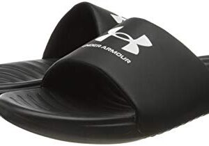 Under Armour Men's Ansa Fixed Strap Slide Sandal, Black (004)/Black, 9