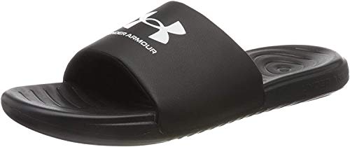 Under Armour Men's Ansa Fixed Strap Slide Sandal, Black (004)/Black, 9