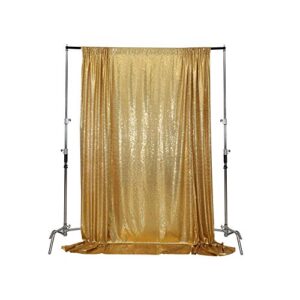 SquarePie Sequin Backdrop Not See Through Thick Stain Background for Photography Glitter Curtain Party 7FT x 7FT Gold