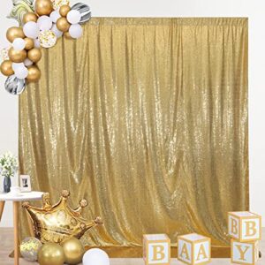 squarepie sequin backdrop not see through thick stain background for photography glitter curtain party 7ft x 7ft gold