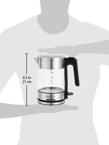 Amazon Basics Electric Glass and Steel Kettle - 1.0 Liter