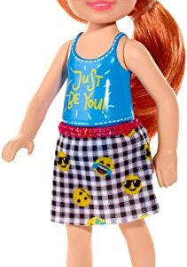 Barbie Club Chelsea Doll, 6-inch Redhead with Flower-Shaped Sunglasses, Multi