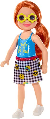 Barbie Club Chelsea Doll, 6-inch Redhead with Flower-Shaped Sunglasses, Multi