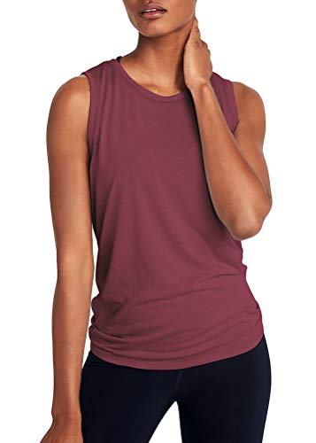 Mippo Workout Tank Tops for Women Cute Open Back Workout Tops Yoga Tops Athletic Workout Shirts Muscle Tanks Tennis Shirts Backless Tops for Women Magenta M