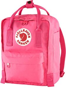 fjallraven women's kanken mini backpack, flamingo pink, one size