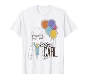 disney pixar up her carl couples t-shirt