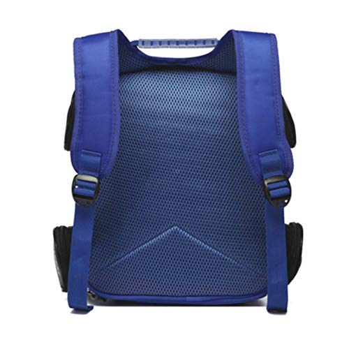 QWZY Toddler Boys Girls Backpack Waterproof Cartoon Truck Car Kindergarten Child Snack School Bag (Blue)