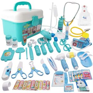 mcfance toy doctor kits 48pcs pretend play doctor kit toys stethoscope medical kit imagination play for kids 3 years