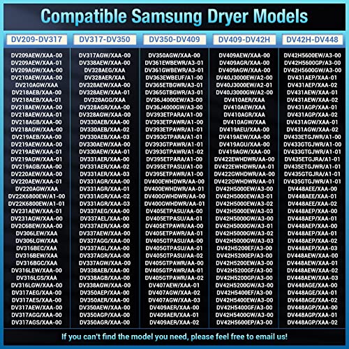 Upgraded Dryer Repair Kit for DC97-16782A Samsung Dryer Roller Replacement Kit, 6602-001655/5ph2337 Dryer Belt, DC93-00634A Dryer Idler Pulley, Replacement for Samsung Dryer Parts (Figures 6 and 7)