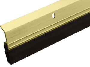 gold anodized aluminum triple seal vinyl door sweep (3 ft long)