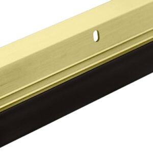 Gold Anodized Aluminum Triple Seal Vinyl Door Sweep (3 FT Long)