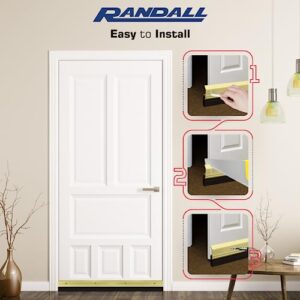 Gold Anodized Aluminum Triple Seal Vinyl Door Sweep (3 FT Long)