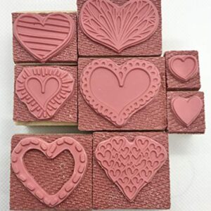 Hearts Rubber Stamp Set