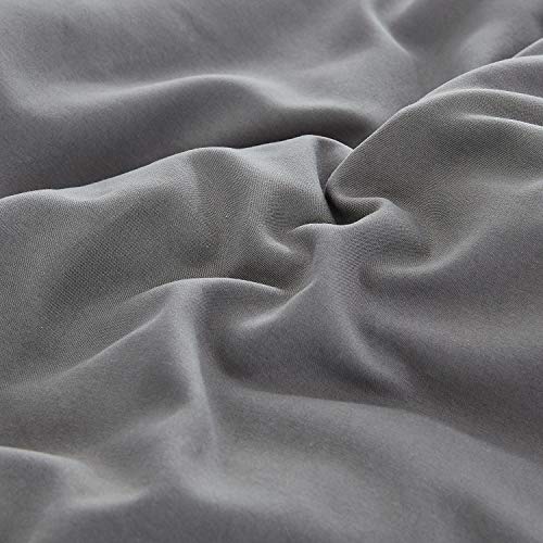 CLOTHKNOW Grey Comforter Sets Queen Dark Gray Bedding Comforter Sets Mens Boys Comforter Charcoal Comforter Queen Sets Dark Gray Bed Comforter Queen for Queen Bed Comforter 3Pcs Gray Queen Comforter