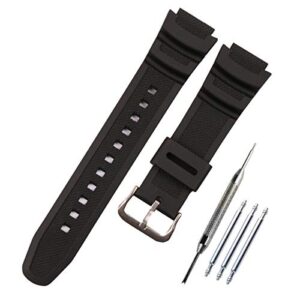 khzbs resin watch strap for casio ae-1200 mrw-200h w-800h w-735 w-218 sgw-300 aeq-110 sports rubber watch band wristband accessories buckle