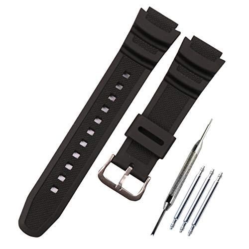 KHZBS resin watch strap for Casio AE-1200 MRW-200H W-800H W-735 W-218 SGW-300 AEQ-110 sports rubber watch band wristband accessories buckle