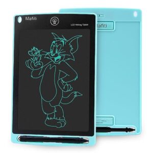 mafiti lcd writing tablet 8.5 inch electronic writing drawing pads portable doodle board gifts for kids office memo home whiteboard cyan