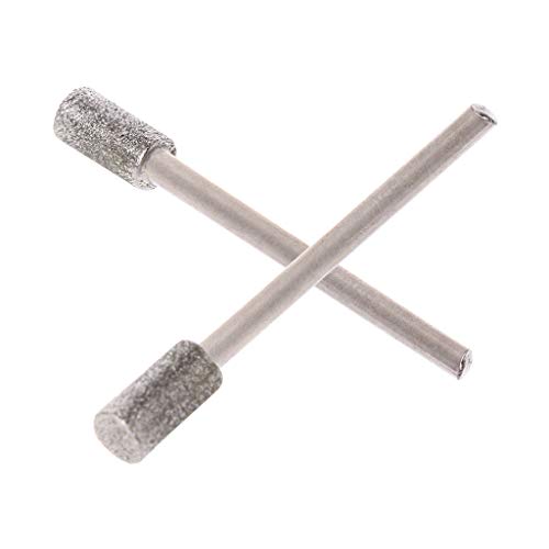 jackyee 5Pcs Coated Cylindrical Burr 5Mm Chainsaw Sharpener Stone File Chain Saw Sharpening Carving Grinding Tools Silver