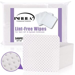 lint free nail wipes infilila nail polish remover 540pcs super absorbent soft nail pliosh remover pads lint free wipes