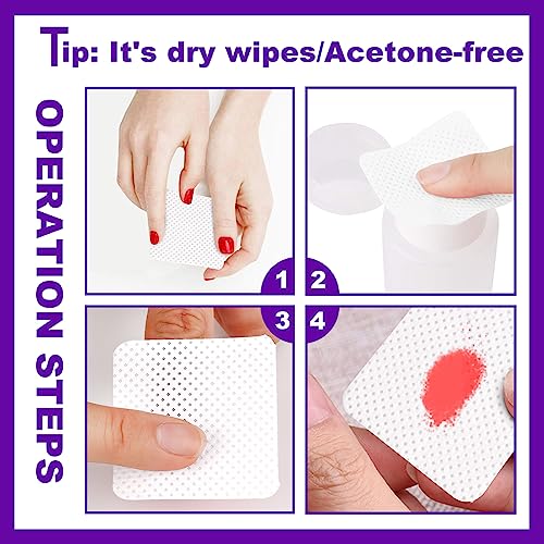 Lint Free Nail Wipes INFILILA Nail Polish Remover 540PCS Super Absorbent Soft Nail Pliosh Remover Pads Lint Free Wipes