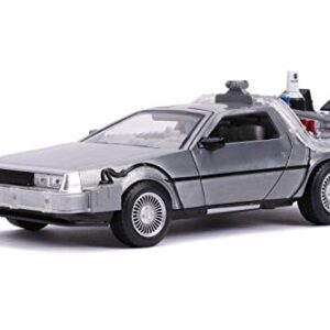 Jada 1:24 Diecast Back to The Future 2 Time Machine with Lights,Silver
