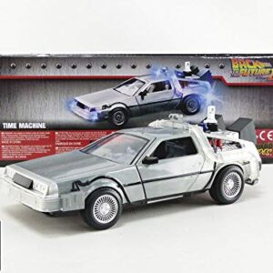 Jada 1:24 Diecast Back to The Future 2 Time Machine with Lights,Silver