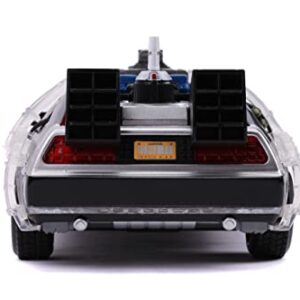 Jada 1:24 Diecast Back to The Future 2 Time Machine with Lights,Silver