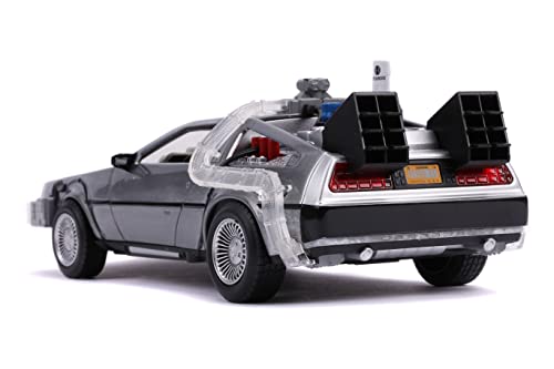 Jada 1:24 Diecast Back to The Future 2 Time Machine with Lights,Silver