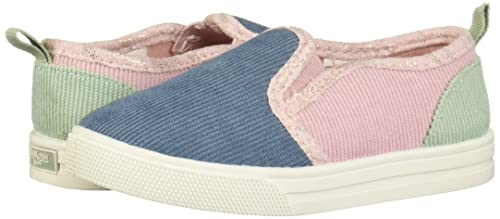 OshKosh BGosh Girls Sneaker, Navy/Multi, 12 Toddler