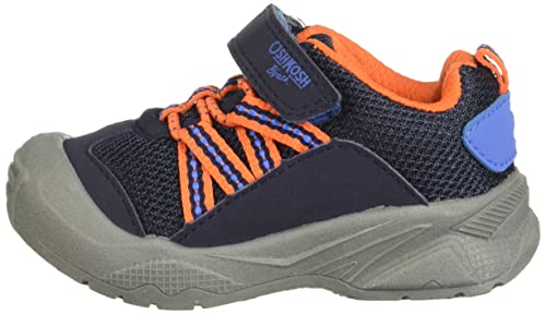 OshKosh B'Gosh Boy's TETI Bump Toe Sneaker, Navy, 4 Toddler