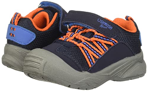 OshKosh B'Gosh Boy's TETI Bump Toe Sneaker, Navy, 4 Toddler