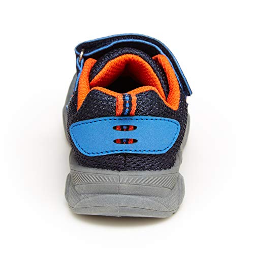 OshKosh B'Gosh Boy's TETI Bump Toe Sneaker, Navy, 4 Toddler