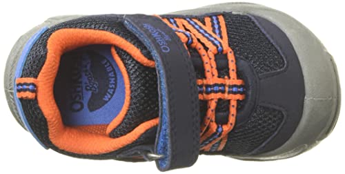 OshKosh B'Gosh Boy's TETI Bump Toe Sneaker, Navy, 4 Toddler