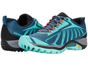 merrell womens siren edge 3 hiking shoe, polar/wave, 8.5 us