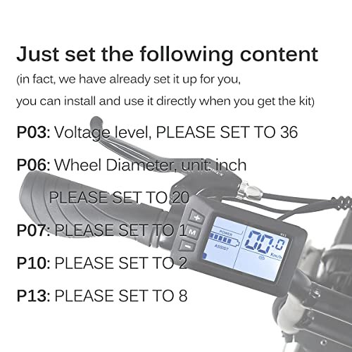 Electric Bike Conversion Kit Front Wheel Motor 350W E-Bike Kit 36V Hub Motor 20" Bicycle BLDC Controller with LCD Display Controller PAS Brake Lever (20inch Front Wheel 36V 350W)