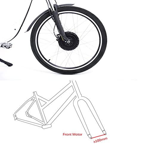 Electric Bike Conversion Kit Front Wheel Motor 350W E-Bike Kit 36V Hub Motor 20" Bicycle BLDC Controller with LCD Display Controller PAS Brake Lever (20inch Front Wheel 36V 350W)