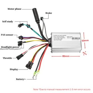 Electric Bike Conversion Kit Front Wheel Motor 350W E-Bike Kit 36V Hub Motor 20" Bicycle BLDC Controller with LCD Display Controller PAS Brake Lever (20inch Front Wheel 36V 350W)